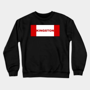 Kingston City in Canadian Flag Colors Crewneck Sweatshirt